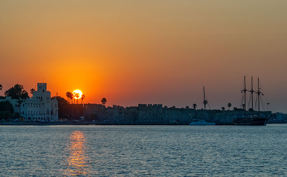 Sunset in Kos town