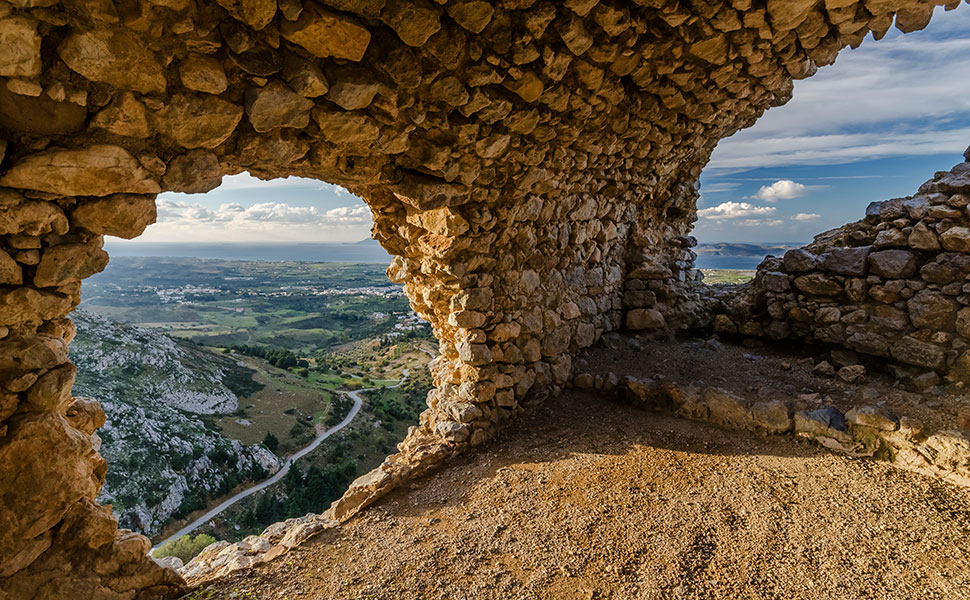 View from Inside the castle of Paleo Pyli